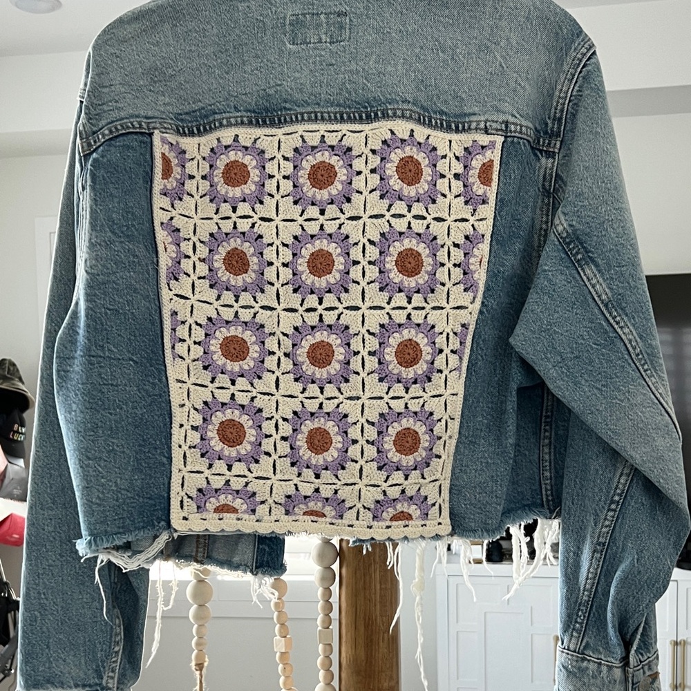 Lucky Brand Light Blue Cropped Jean Jacket - Picture 1 of 4